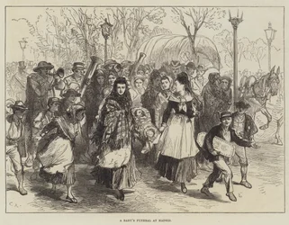 Eine Kinderbeerdigung in Madrid